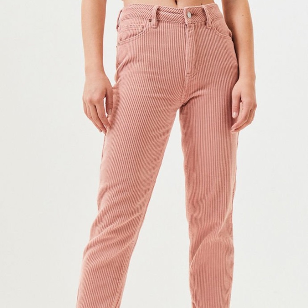 Pacsun pink corduroy mom jeans